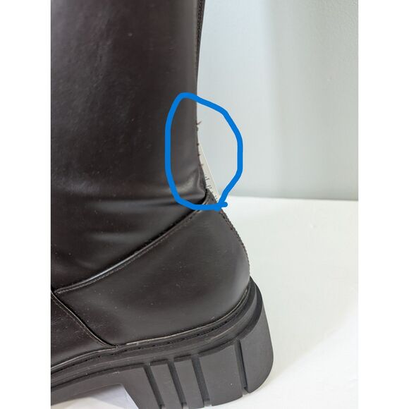 The Drop Women's Kennedy Pull-On Lug Sole Platform Boot Chocolate Size 12 - Picture 8 of 8